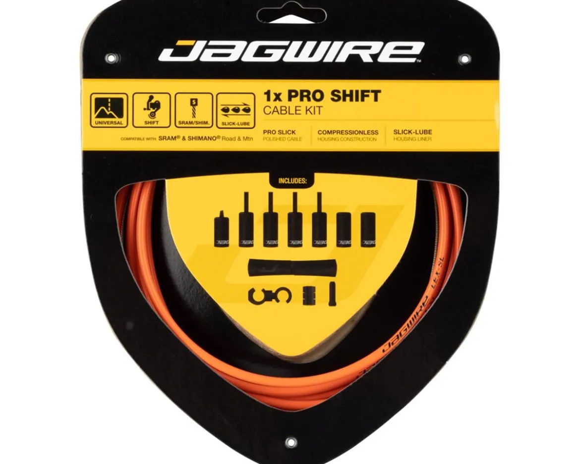 Jagwire 1x Pro Shift Kit (Orange) (For Shimano/SRAM) (Mountain & Road) (1.1mm) (2800mm) (Cable & Housing)