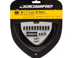 Jagwire 2x Sport Shift Cable Kit (Black) (For Shimano/SRAM) (1.1mm) (1500/2300mm) (Cables & Housing)
