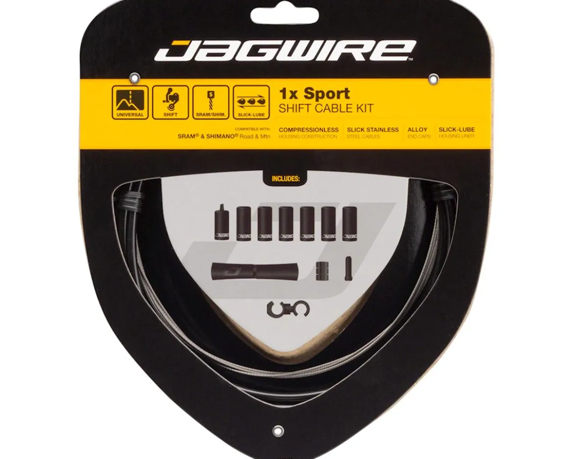 Jagwire 1x Sport Shift Cable Kit (Black) (For Shimano/SRAM) (Mountain & Road) (1.1mm) (2300mm) (Cable & Housing)