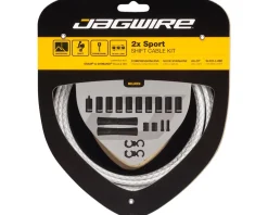 Jagwire 2x Sport Shift Cable Kit (Braided White) (For SRAM/Shimano) (1.1mm) (1500/2300mm) (Cables & Housing)