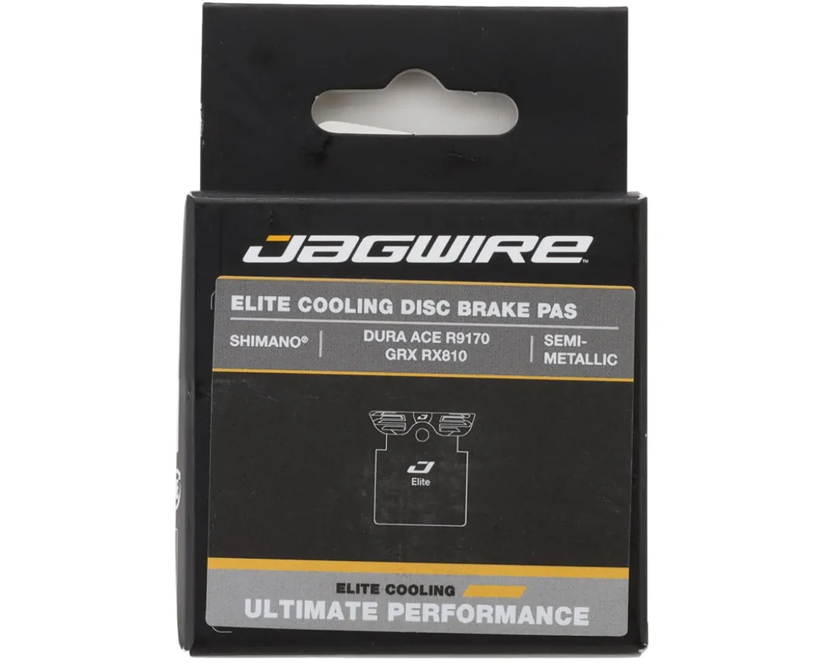 Jagwire Elite Cooling Disc Brake Pads (Semi-Metallic) (w/ Cooling Fins) (Shimano Road) (1 Pair)