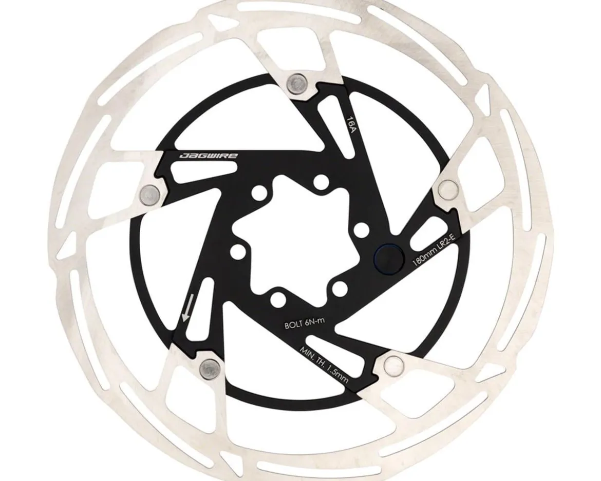 Jagwire Pro LR2-E Ebike Disc Brake Rotor w/Magnet (Silver/Black) (6-Bolt) (180mm)