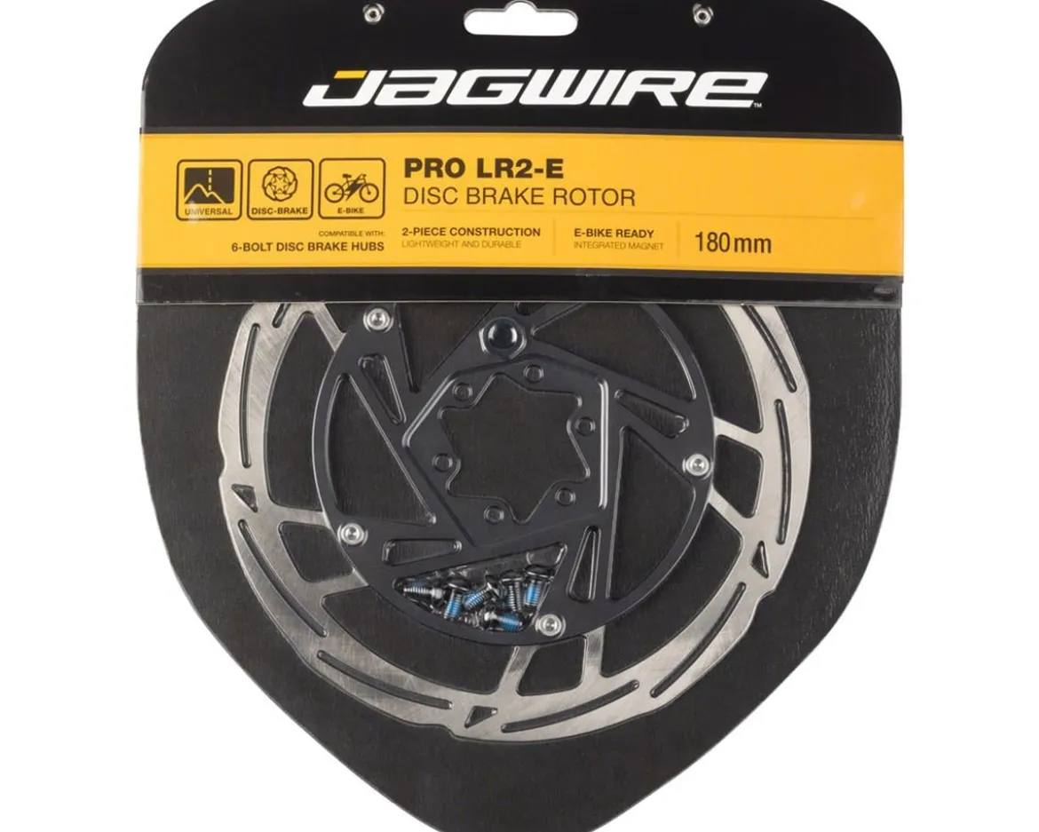 Jagwire Pro LR2-E Ebike Disc Brake Rotor w/Magnet (Silver/Black) (6-Bolt) (180mm)