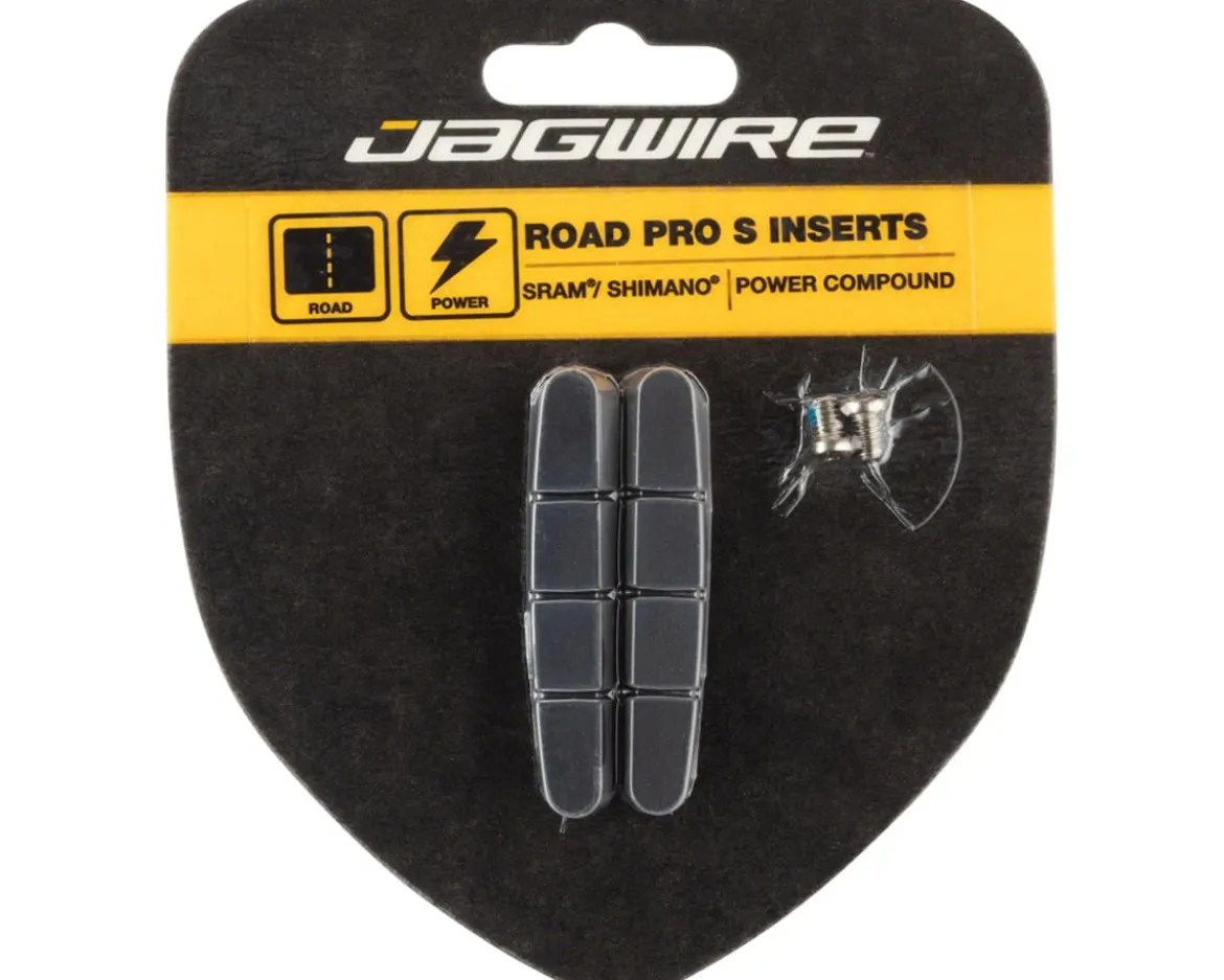 Jagwire Road Pro S Brake Pad Inserts (Black/Red) (For Shimano/SRAM) (1 Pair) (Power Compound)
