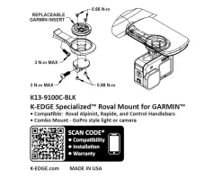 K-Edge Computer Combo Mount (Black) (Specialized Roval) (Garmin Insert)