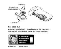 K-Edge Computer Mount (Black) (Specialized Roval) (Garmin Insert)