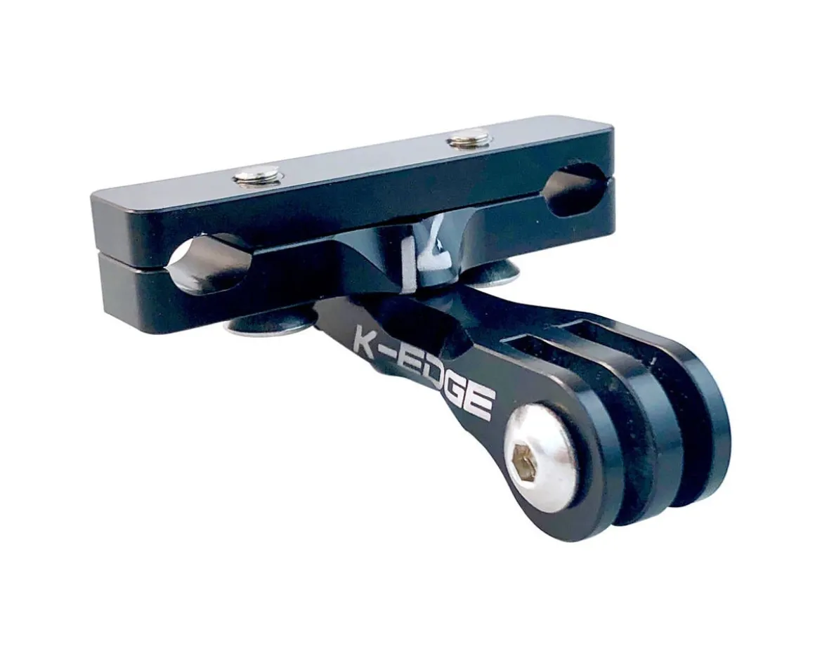 K-Edge Go BIG Pro Saddle Rail Camera Mount (Black) (For GoPro, Garmin, Shimano)