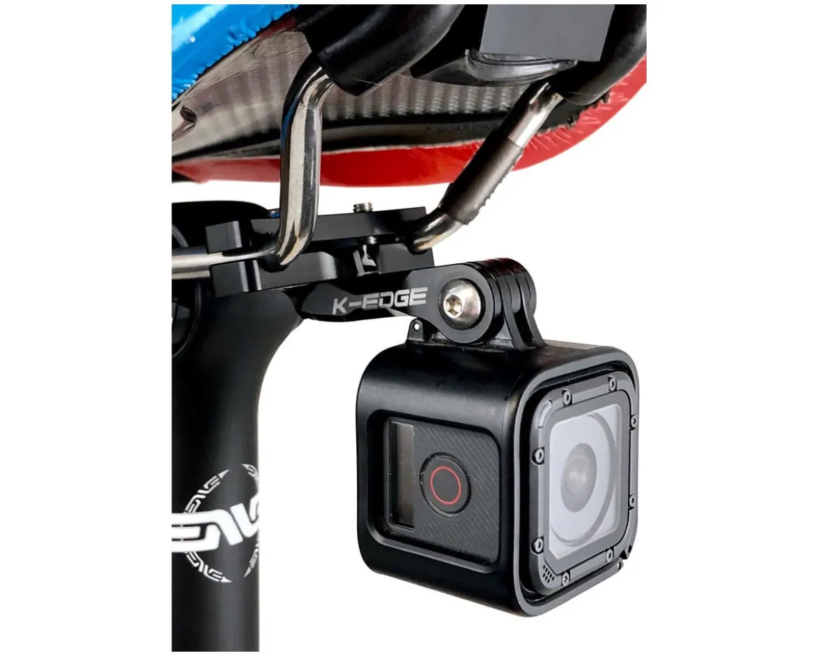 K-Edge Go BIG Pro Saddle Rail Camera Mount (Black) (For GoPro, Garmin, Shimano)