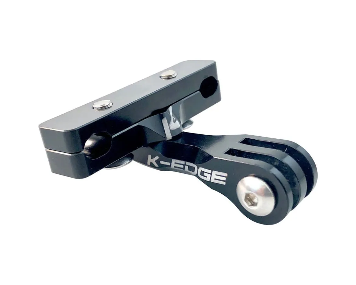 K-Edge Go BIG Pro Saddle Rail Camera Mount (Black) (For GoPro, Garmin, Shimano)