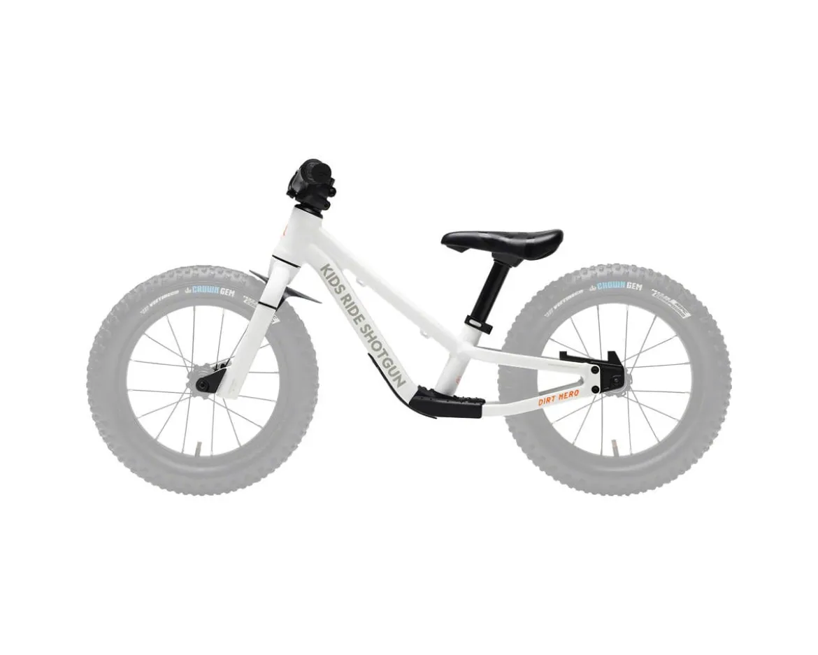 Kids Ride Shotgun Dirt Hero MTB Balance Bike Frameset (White) (Wheels & Brake Sold Separately)