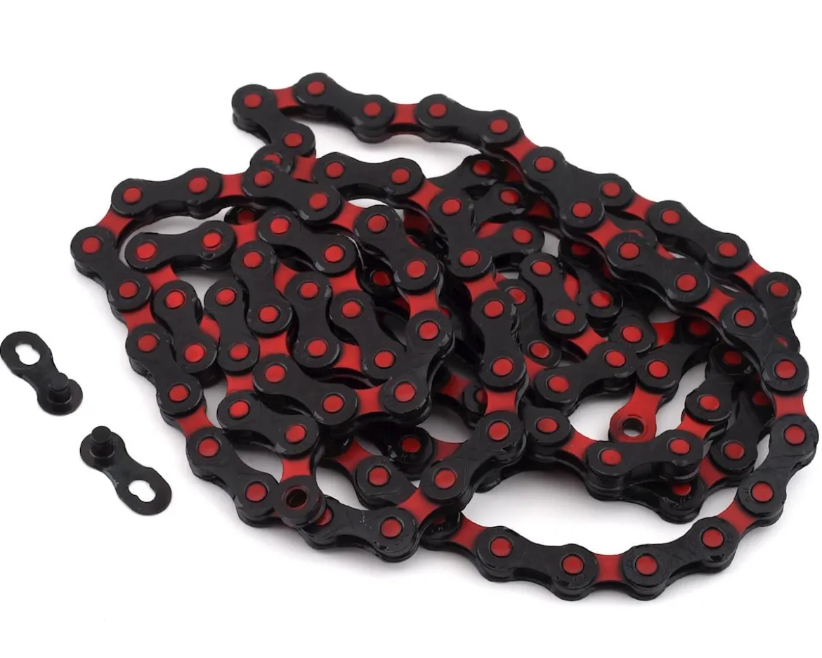 KMC DLC 12 Chain (Black/Red) (12 Speed) (126 Links)