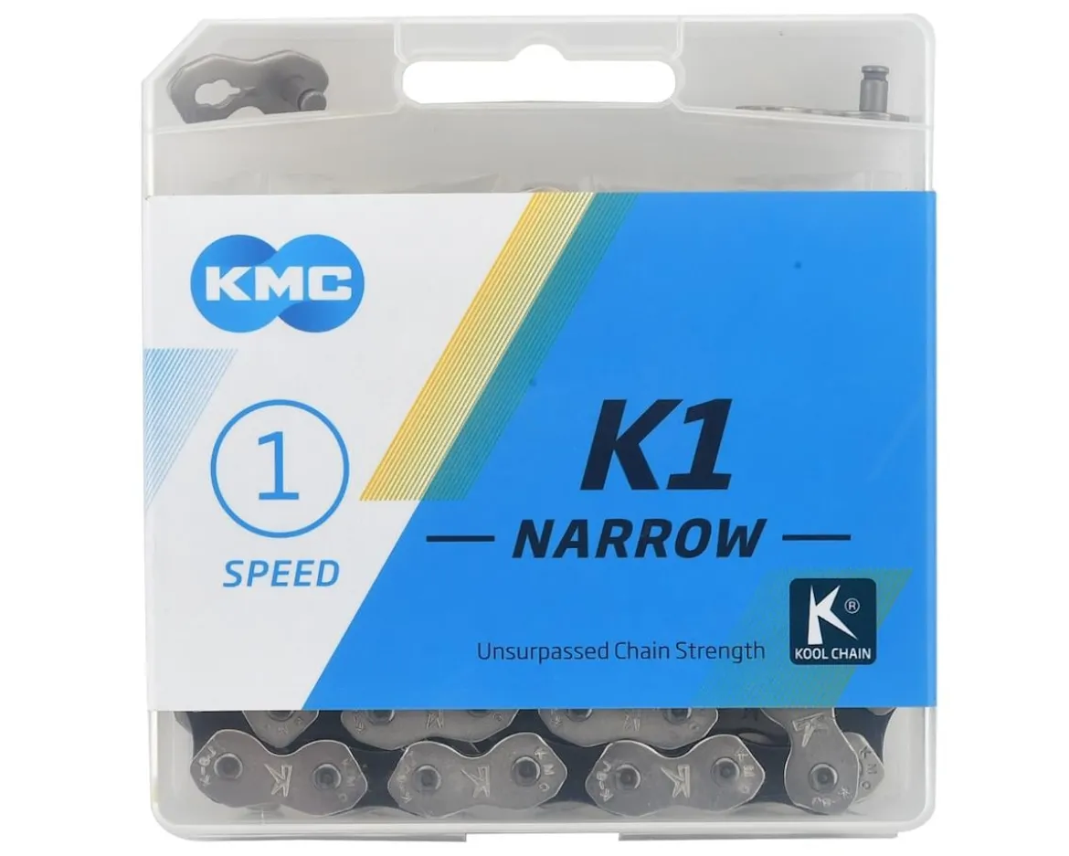 KMC K1 Kool Narrow Chain (Silver/Black) (Single Speed) (110 Links) (3/32")