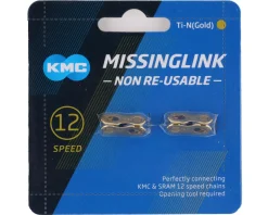 KMC MissingLink 12 (Gold) (12 Speed) (2-Pack) (Non-Reusable)
