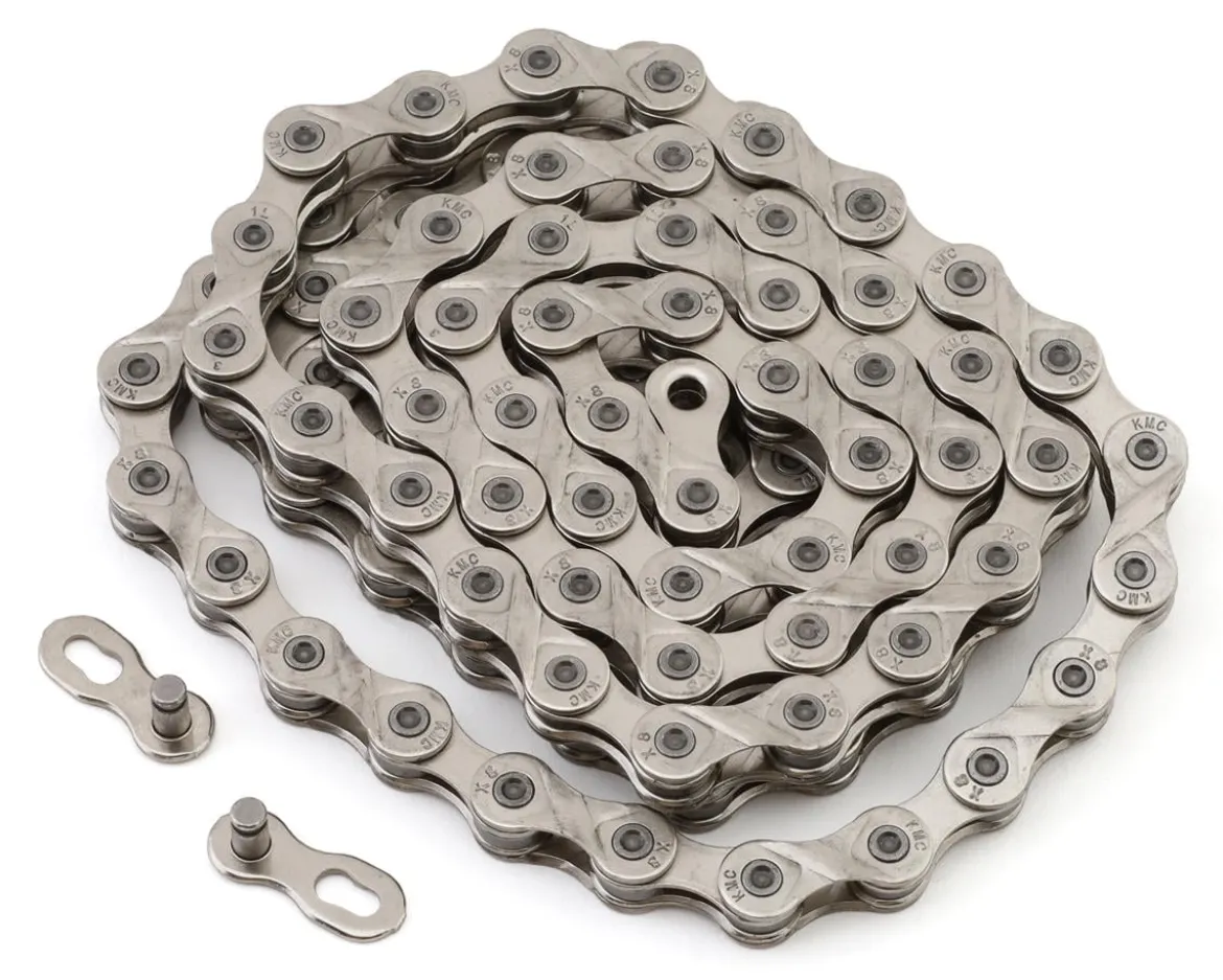 KMC X8 Chain (Silver) (5-8 Speed) (116 Links) (3/32")