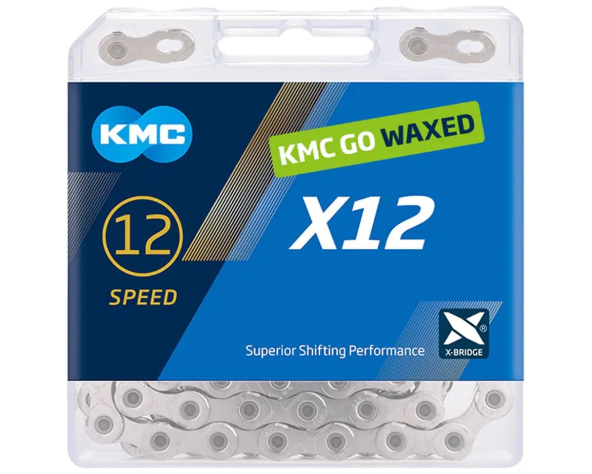 KMC X12 Waxed Chain (Silver) (12 Speed) (126 Links)