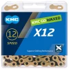 KMC X12 Waxed Chain (Ti Gold/Black) (12 Speed) (126 Links)