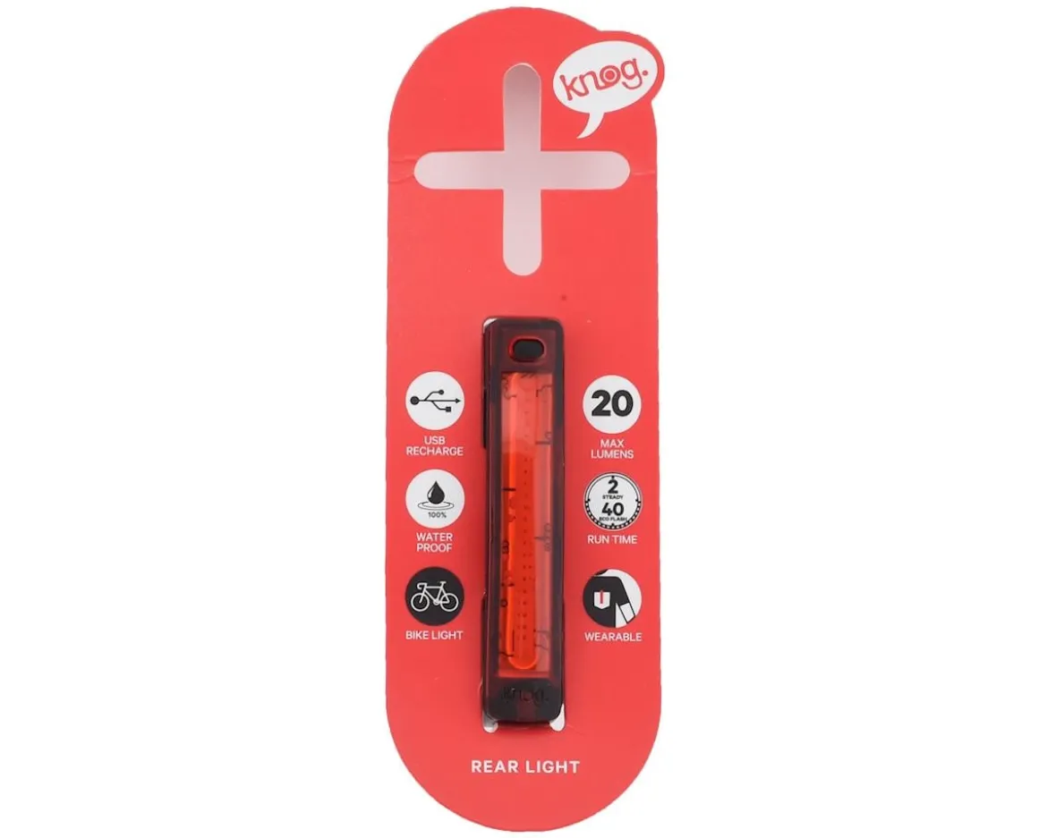 Knog Plus Rear Light (Black) (20 Lumens)