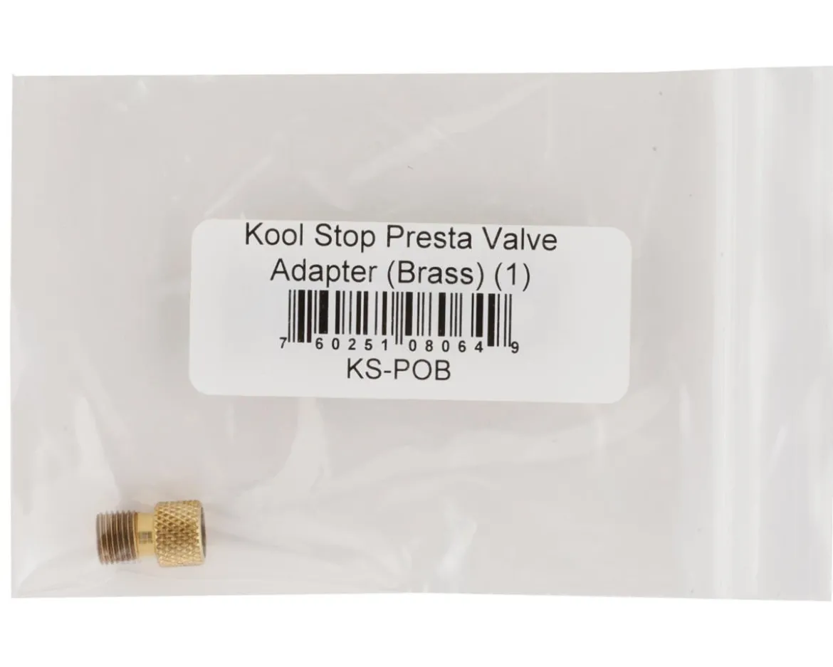 Kool Stop Presta to Schrader Valve Adapter (Brass) (1)