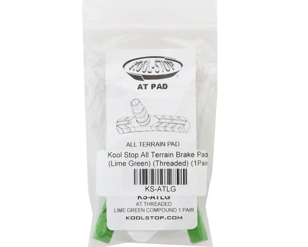 Kool Stop All Terrain Brake Pads (Lime Green) (Threaded) (1 Pair)