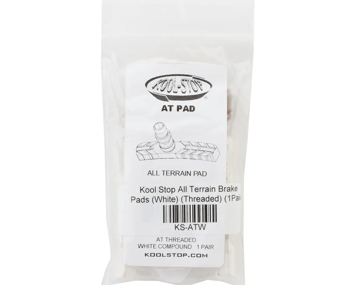Kool Stop All Terrain Brake Pads (White) (Threaded) (1 Pair)