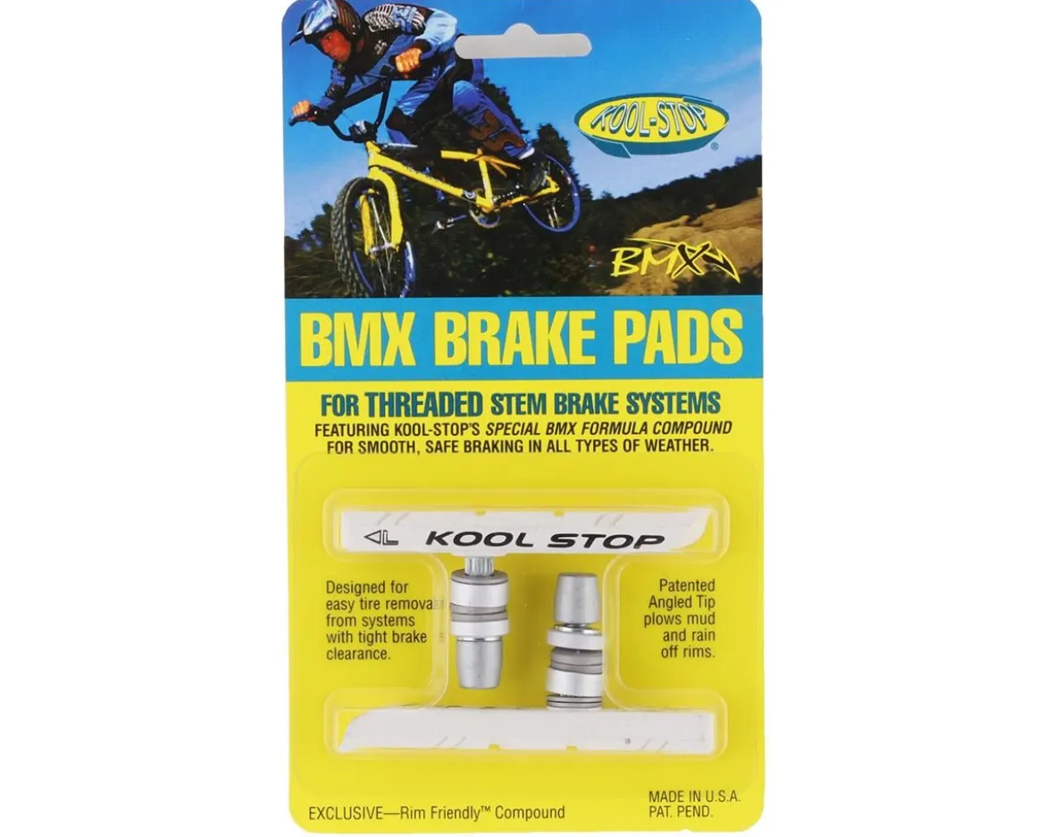 Kool Stop BMX Brake Pads (White) (Threaded) (1 Pair)