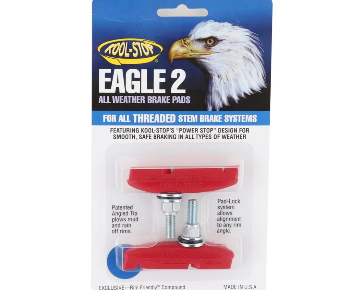 Kool Stop Eagle 2 Brake Pads (Red) (1 Pair) (Threaded Post)