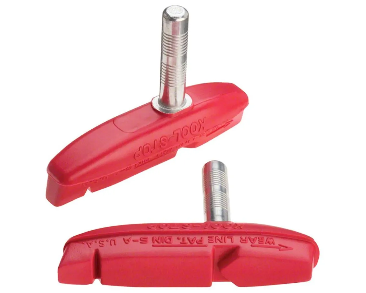 Kool Stop Eagle Claw II Brake Pads (Red) (1 Pair) (Smooth Post)