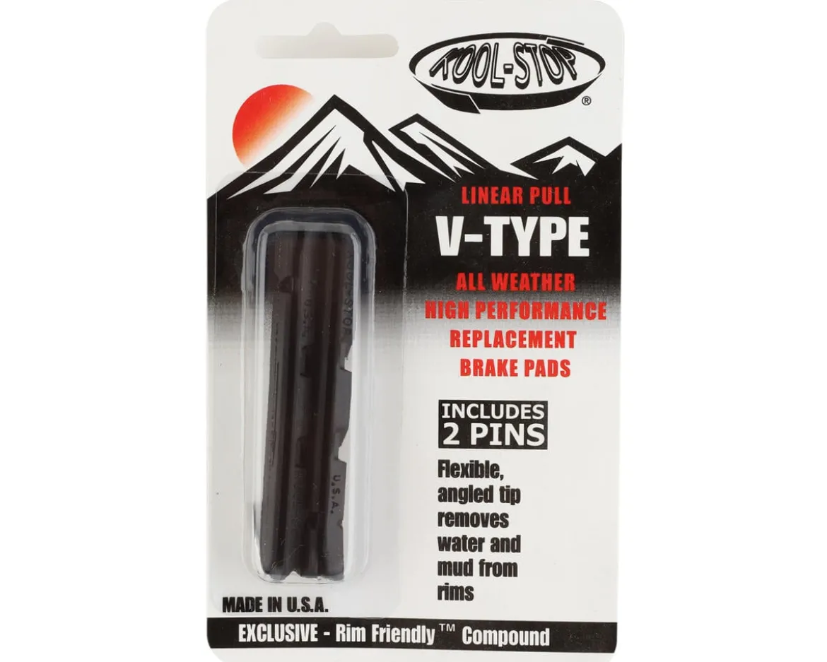 Kool Stop Linear Pull Brake Pad Inserts (1 Pair) (Black Compound) (Shimano V-Brake)