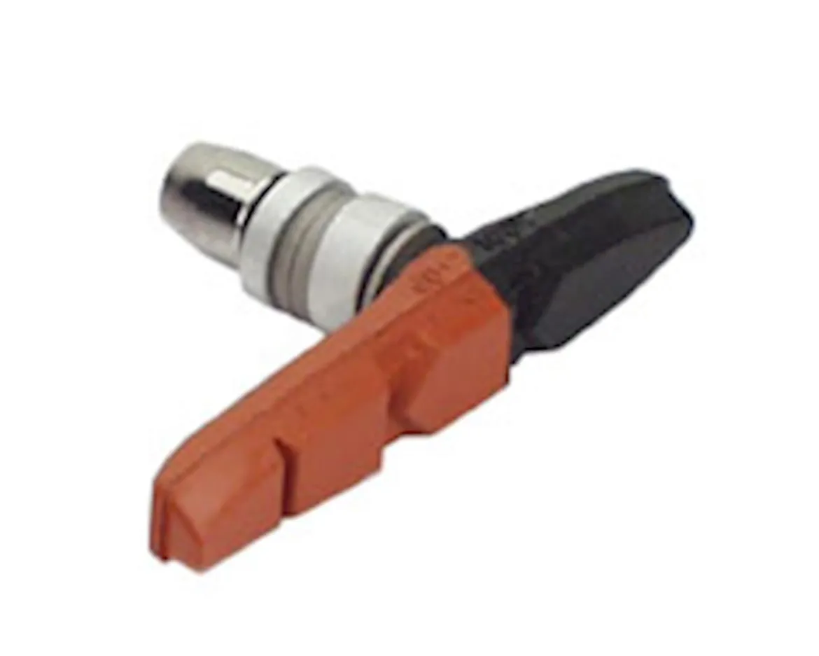 Kool Stop Thinline V-Brake Pads (Black/Red) (1 Pair) (Dual Compound) (Threaded Post)