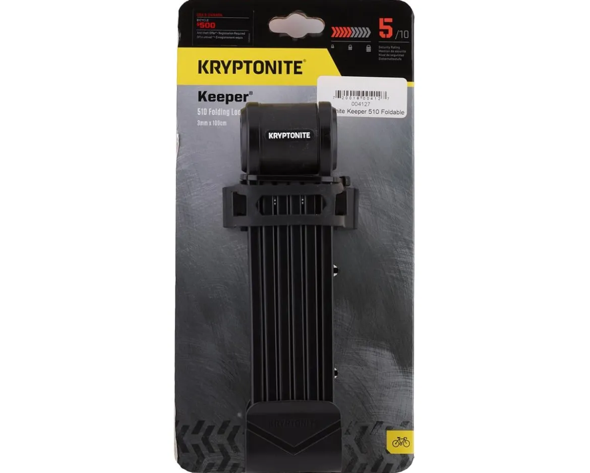 Kryptonite Keeper 510 Foldable Lock (Black) (100cm) (3mm)