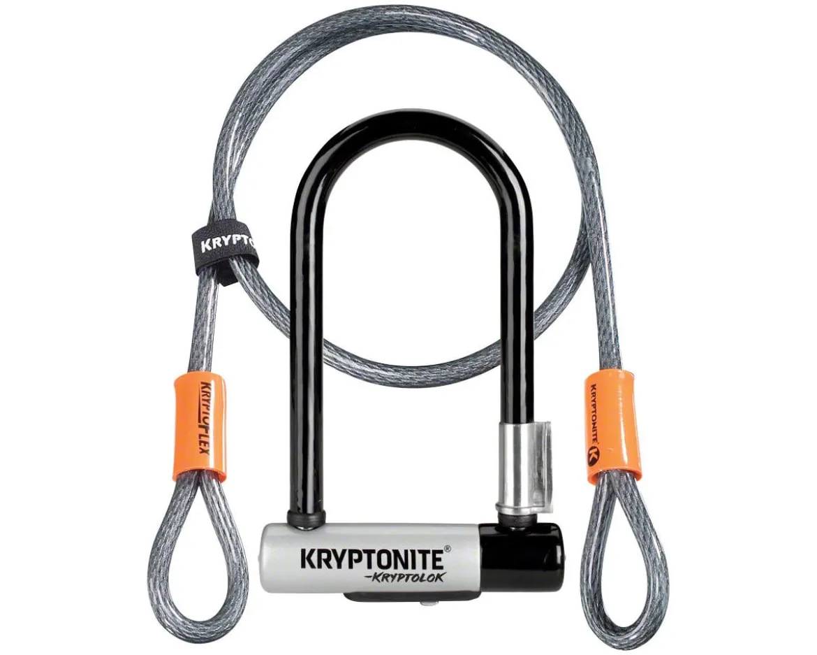 Kryptonite KryptoLok Mini-7 U-Lock with 4' Flex Cable and Bracket