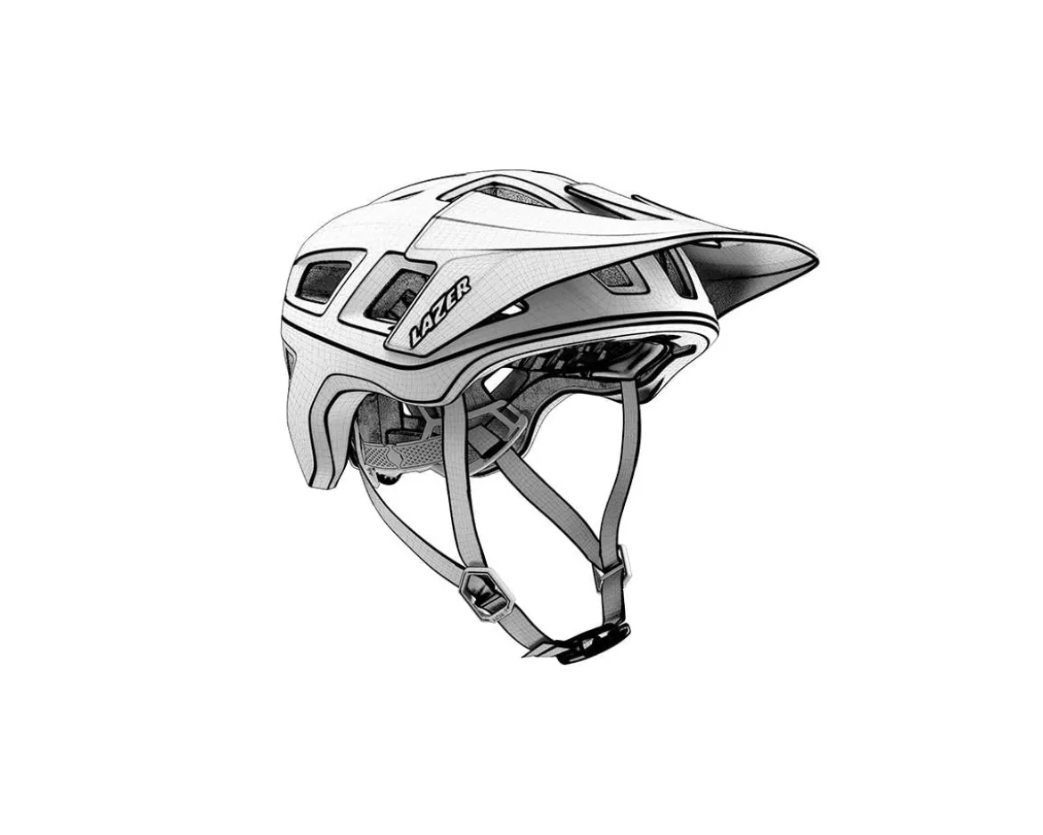 Lazer Coyote KinetiCore Trail Helmet (Matte Full White) (S)