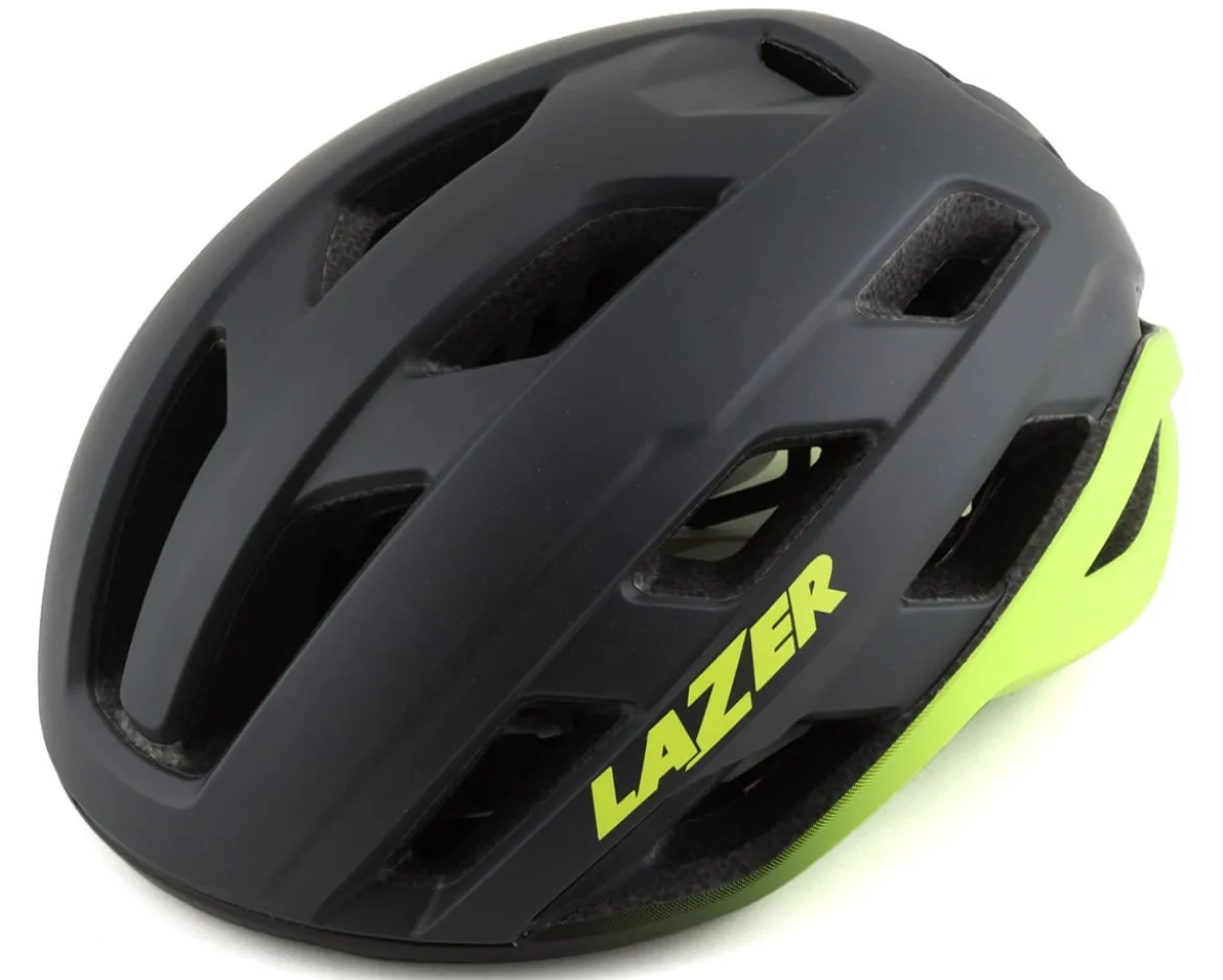 Lazer Strada KinetiCore Helmet (Matte Grey/Flash Yellow) (M)