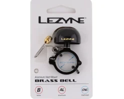 Lezyne Classic Brass Bell (Black/Black) (Aluminum Hard Mount) (Fits 22.2 - 25.4mm Handlebars)