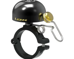 Lezyne Classic Brass Bell (Black/Black) (Aluminum Hard Mount) (Fits 22.2 - 25.4mm Handlebars)