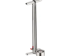 Lezyne CNC Alloy Floor Drive HP Floor Pump (Gloss Silver) (Presta/Schrader Valve Compatible)