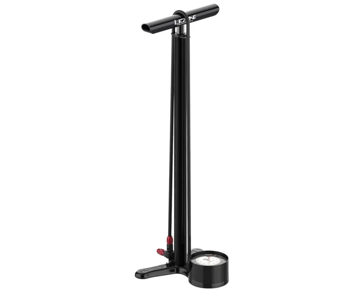 Lezyne CNC Alloy Floor Drive HP Floor Pump (Satin Black) (Presta/Schrader Valve Compatible)