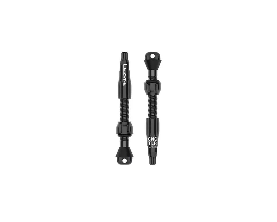 Lezyne CNC Tubeless Ready Presta Valves Pro (Black) (Pair) (44mm)