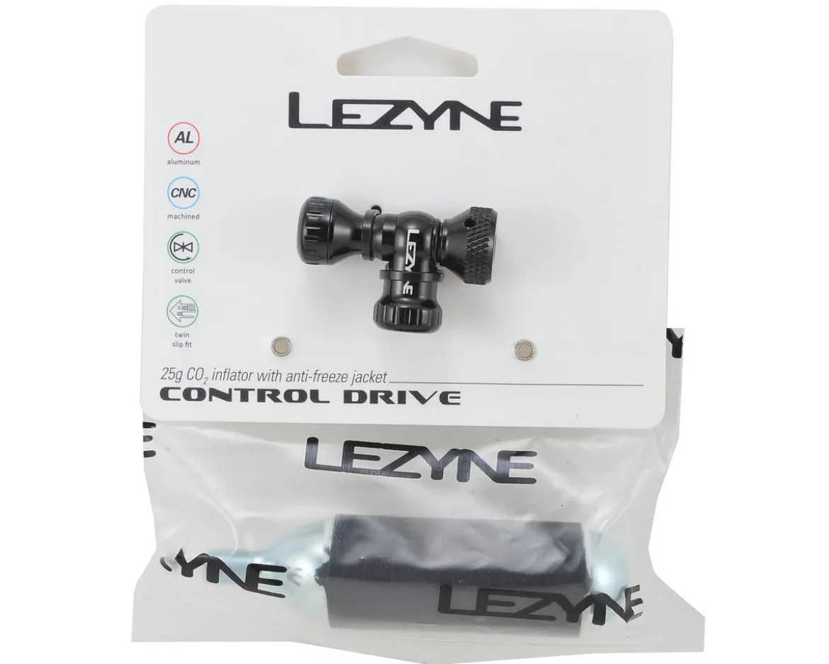 Lezyne Control Drive CO2 Inflator (Black) (w/ 25g Cartridge)