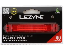 Lezyne E-Bike Rack PRO STVZO Tail Light (Black) (40 Lumens)