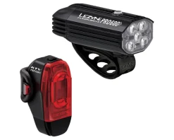 Lezyne Fusion Drive Pro 600+ / KTV Drive Pro+ Headlight & Tail Light Set (Black) (600/150 Lumens)