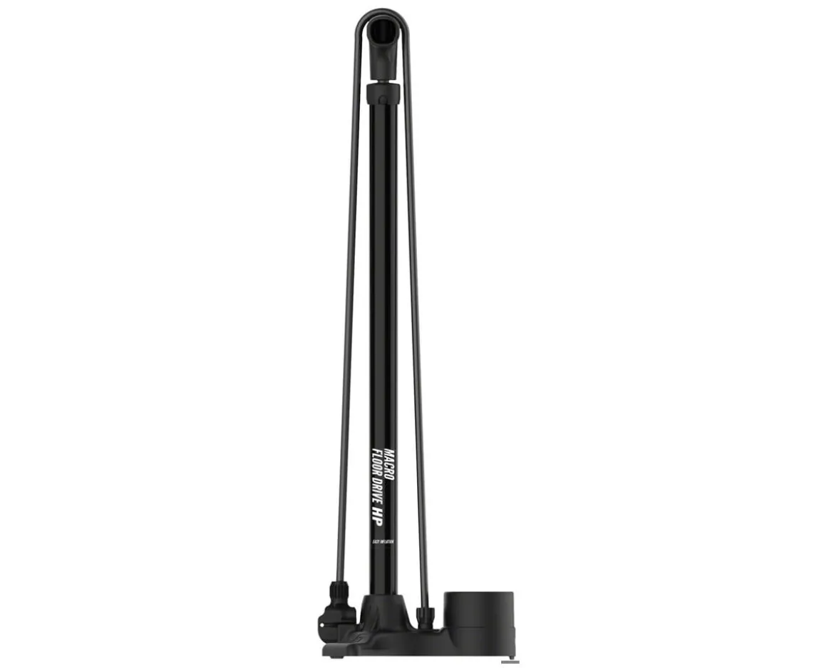 Lezyne Macro HP Floor Drive Floor Pump (Flat Black) (Dual Valve Pump Head) (Presta/Schrader Valve Compatible)