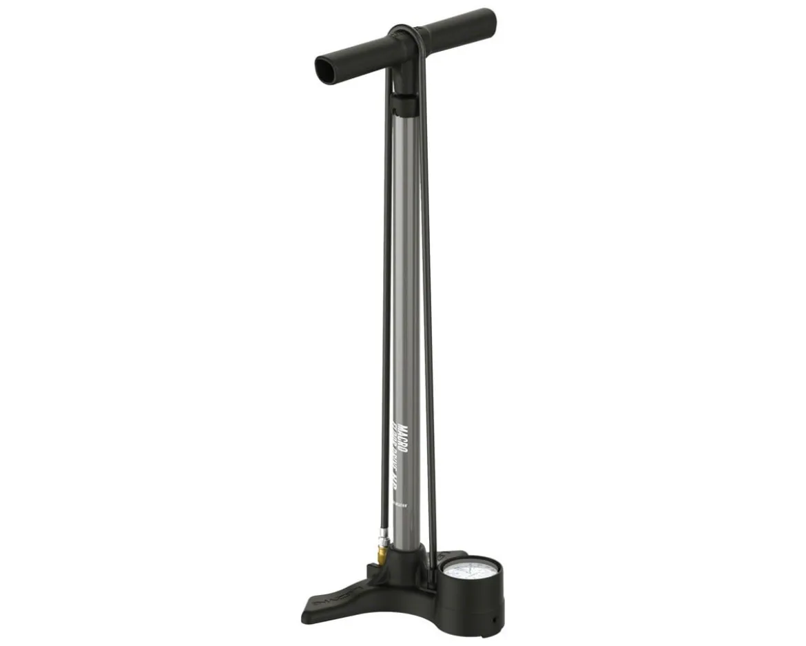 Lezyne Macro HP Floor Drive Floor Pump (Flat Grey) (ABS Flip Chuck) (Presta/Schrader Valve Compatible)