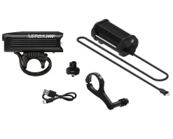 Lezyne Mega Drive 2400+ Headlight W/ Loaded Kit (Black) (2400 Lumens)