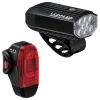 Lezyne Micro Drive 800+/KTV Drive Pro+ Headlight & Tail Light Set (Black) (800/150 Lumens)