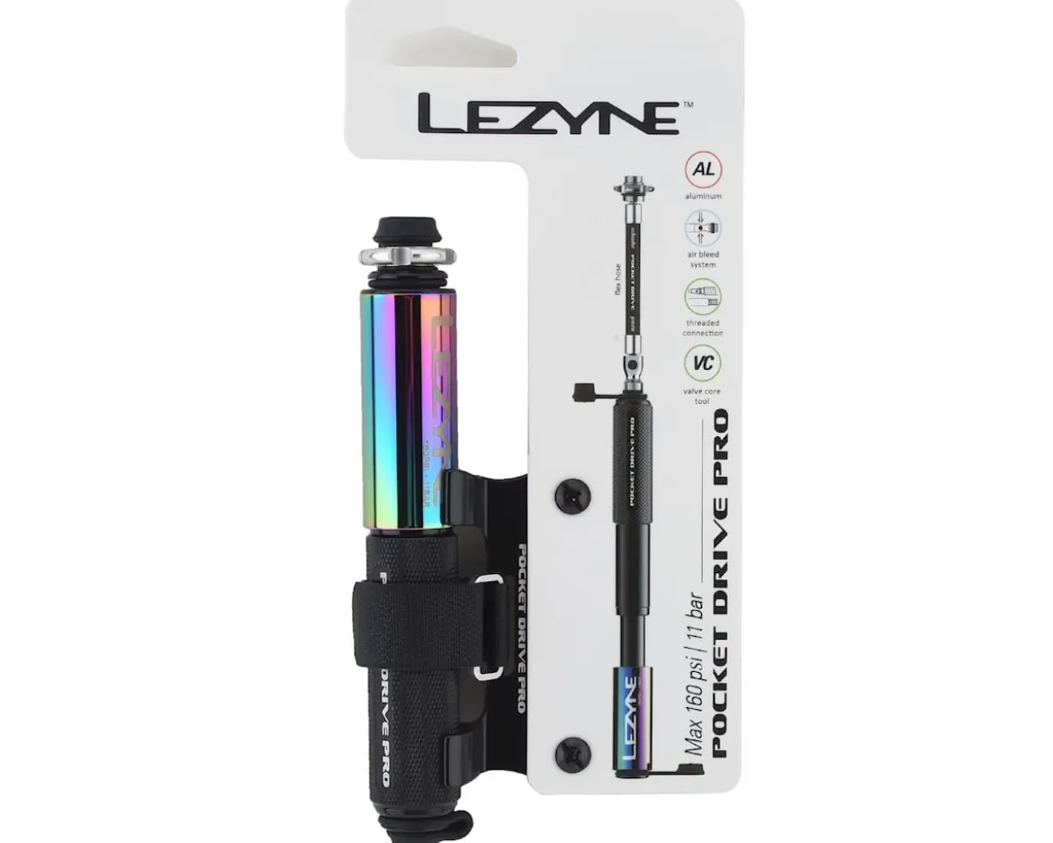 Lezyne Pocket Drive Pro Mini Pump (Neo Metallic/Black)