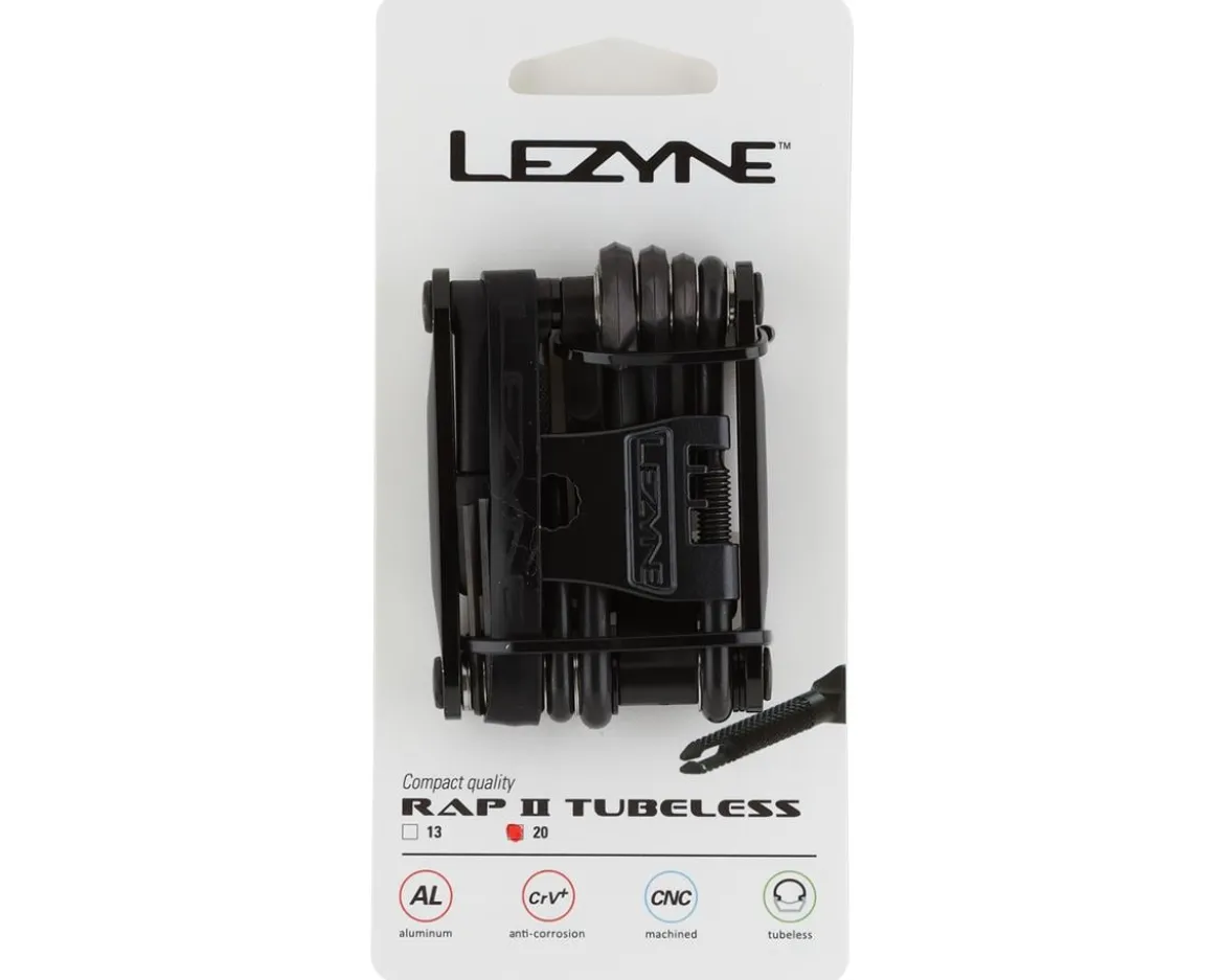 Lezyne RAP II Tubeless Multi-Tool (Black) (20 Tools)