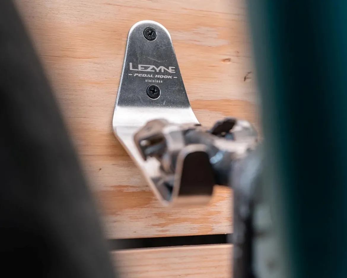 Lezyne Stainless Pedal Hook (Silver) (1 Bike)