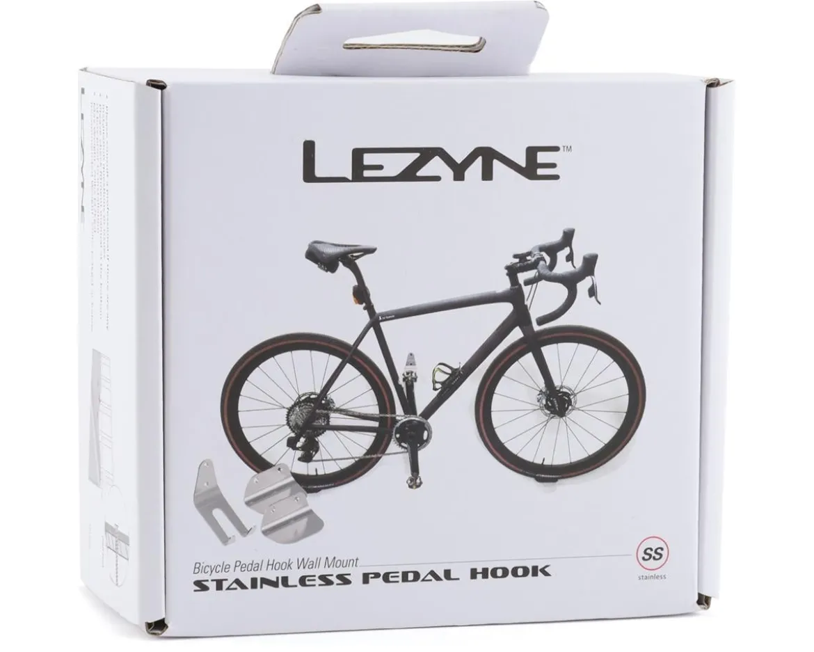 Lezyne Stainless Pedal Hook (Silver) (1 Bike)