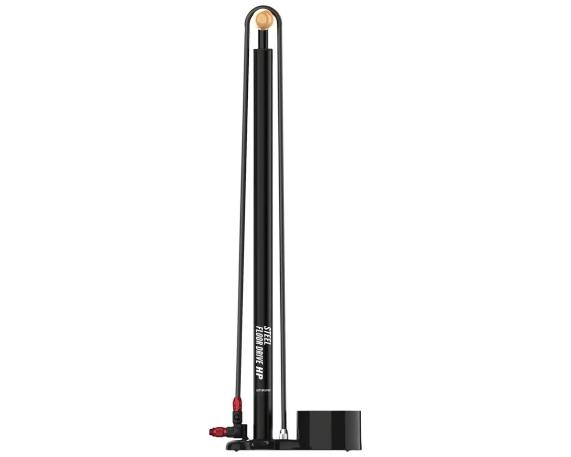 Lezyne Steel Floor Drive Pump (Satin Black) (ABS-1 Pro Chuck) (Presta/Schrader Valve Compatible)